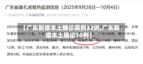 【广东新增本土确诊病例32例,广东新增本土确诊10例】-第1张图片
