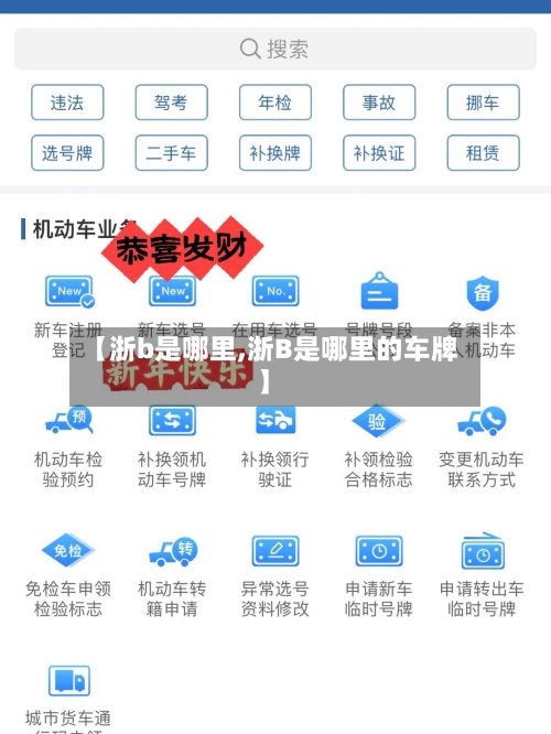 【浙b是哪里,浙B是哪里的车牌】-第1张图片
