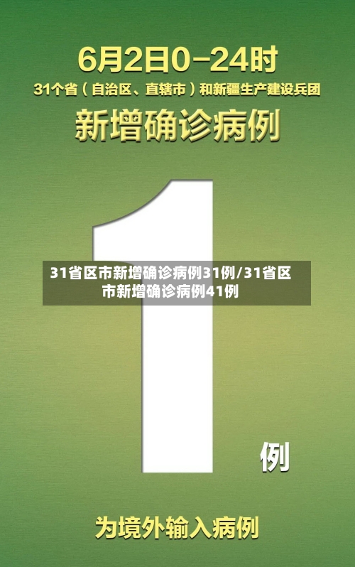 31省区市新增确诊病例31例/31省区市新增确诊病例41例-第1张图片