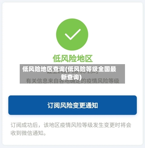 低风险地区查询(低风险等级全国最新查询)-第1张图片