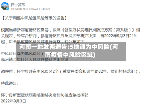 河南一地发两通告:5地调为中风险(河南疫情中风险区域)-第2张图片