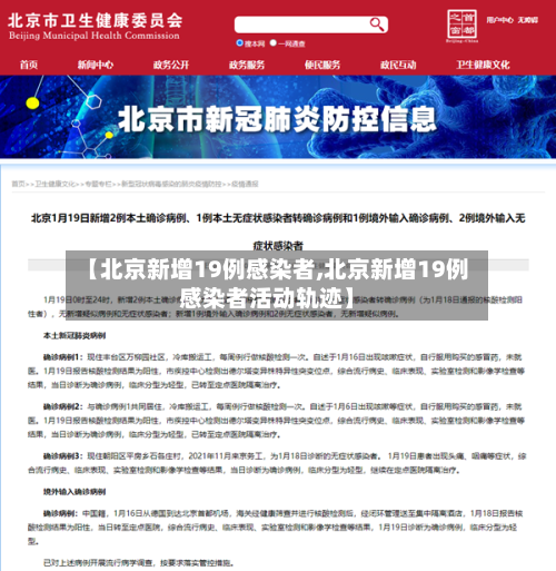 【北京新增19例感染者,北京新增19例感染者活动轨迹】-第1张图片