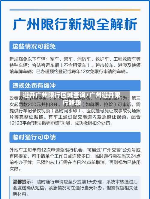 避开广州限行区域查询/广州避开限行路段-第2张图片