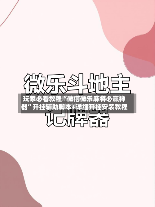 玩家必看教程“微信微乐麻将必赢神器”开挂辅助脚本+详细开挂安装教程-第1张图片