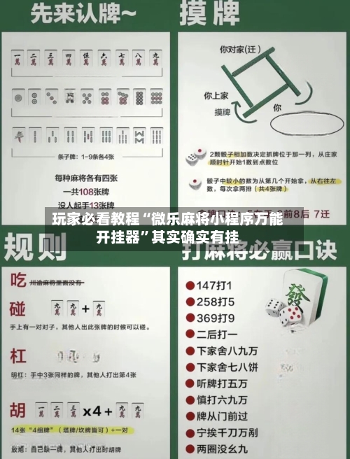 玩家必看教程“微乐麻将小程序万能开挂器”其实确实有挂
