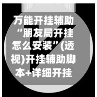 万能开挂辅助“朋友局开挂怎么安装”(透视)开挂辅助脚本+详细开挂安装教程-第3张图片