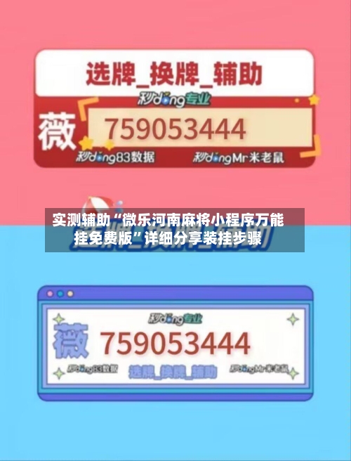 实测辅助“微乐河南麻将小程序万能挂免费版”详细分享装挂步骤-第3张图片
