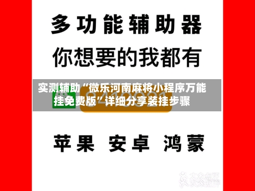 实测辅助“微乐河南麻将小程序万能挂免费版”详细分享装挂步骤-第2张图片