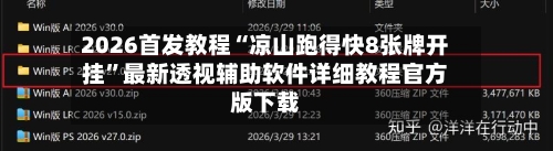 2026首发教程“凉山跑得快8张牌开挂	”最新透视辅助软件详细教程官方版下载-第3张图片