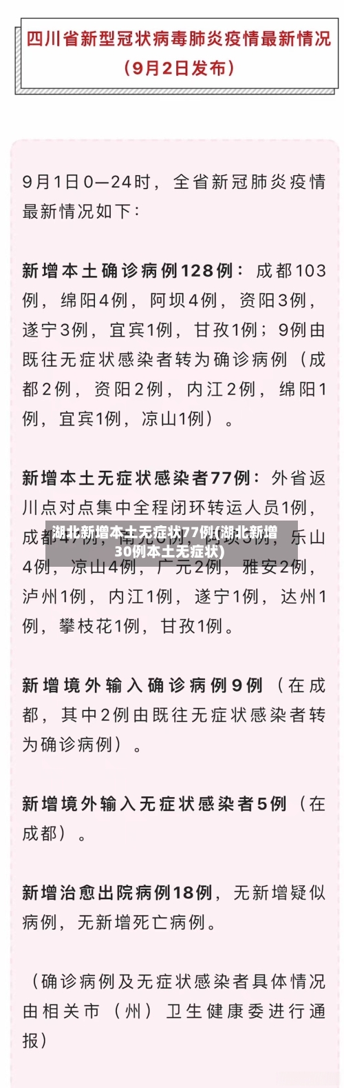 湖北新增本土无症状77例(湖北新增30例本土无症状)-第3张图片