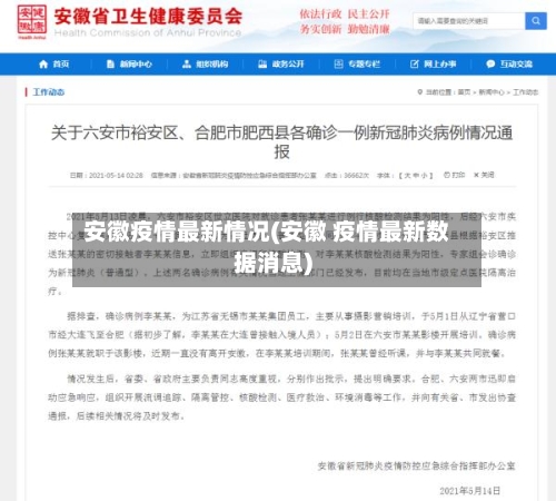 安徽疫情最新情况(安徽 疫情最新数据消息)-第3张图片