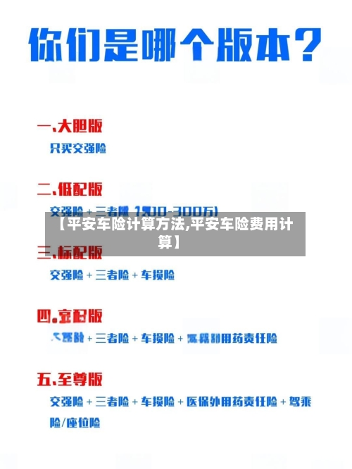 【平安车险计算方法,平安车险费用计算】-第3张图片