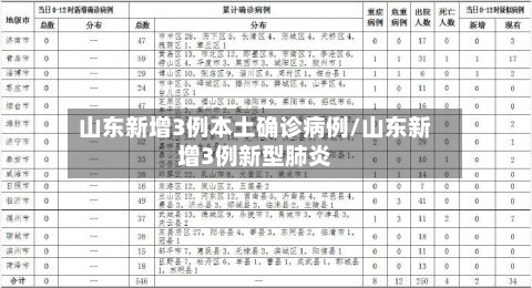 山东新增3例本土确诊病例/山东新增3例新型肺炎-第1张图片