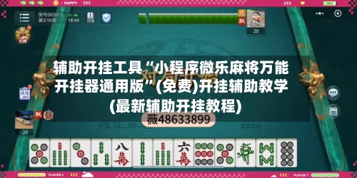 辅助开挂工具“小程序微乐麻将万能开挂器通用版”(免费)开挂辅助教学(最新辅助开挂教程)-第3张图片