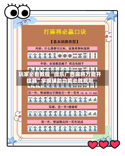 玩家必看教程“微乐广西麻将万能开挂器	”掌握辅助功能必胜规则-第3张图片