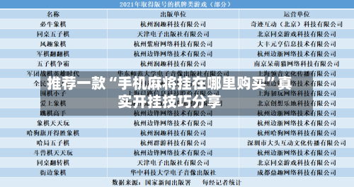 推荐一款“手机麻将挂在哪里购买	”真实开挂技巧分享-第3张图片