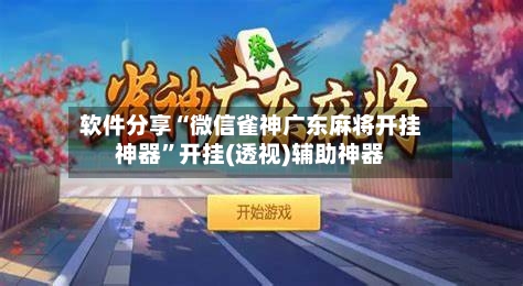 软件分享“微信雀神广东麻将开挂神器”开挂(透视)辅助神器-第2张图片