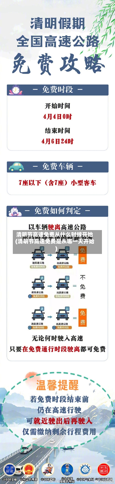 清明节高速免费从什么时候开始(清明节高速免费是从哪一天开始)-第1张图片