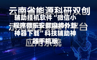辅助挂机软件“微信小程序微乐安徽麻将外卦神器下载”科技辅助神器手机版-第2张图片