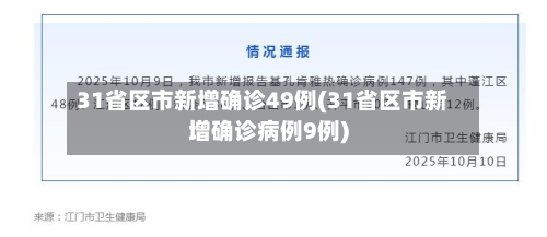 31省区市新增确诊49例(31省区市新增确诊病例9例)-第2张图片