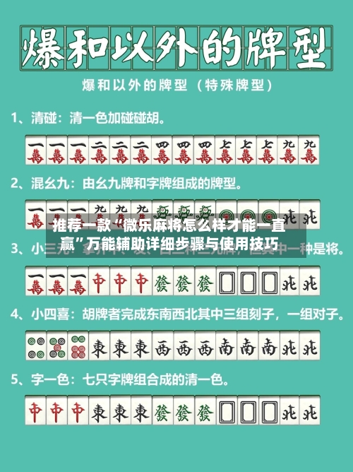 推荐一款“微乐麻将怎么样才能一直赢	”万能辅助详细步骤与使用技巧-第1张图片