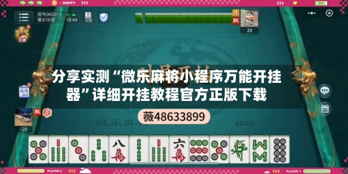 分享实测“微乐麻将小程序万能开挂器”详细开挂教程官方正版下载-第2张图片