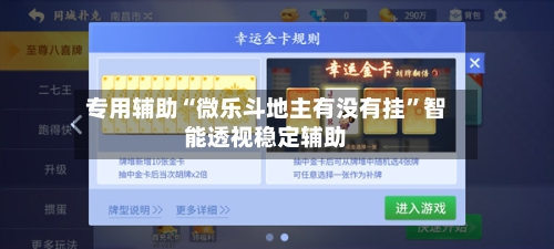 专用辅助“微乐斗地主有没有挂”智能透视稳定辅助-第2张图片