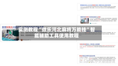 实测教程“微乐河北麻将万能挂	”智能辅助工具使用教程-第1张图片
