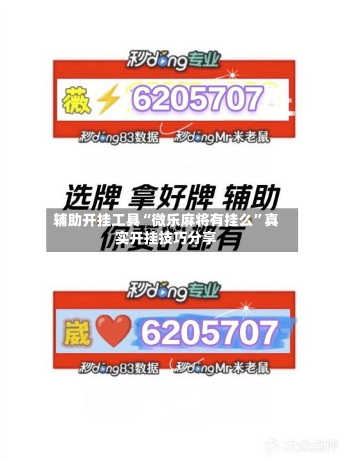 辅助开挂工具“微乐麻将有挂么”真实开挂技巧分享-第1张图片