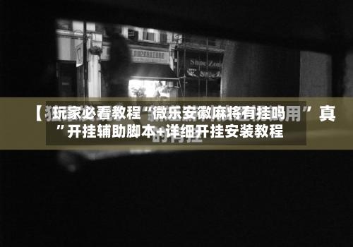 玩家必看教程“微乐安徽麻将有挂吗”开挂辅助脚本+详细开挂安装教程-第3张图片