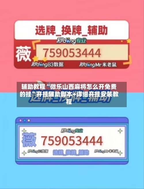 辅助教程“微乐山西麻将怎么开免费的挂”开挂辅助脚本+详细开挂安装教程-第3张图片