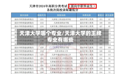 天津大学哪个专业/天津大学的王牌专业有哪些-第3张图片
