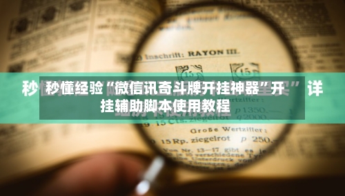 秒懂经验“微信讯奇斗牌开挂神器”开挂辅助脚本使用教程-第3张图片