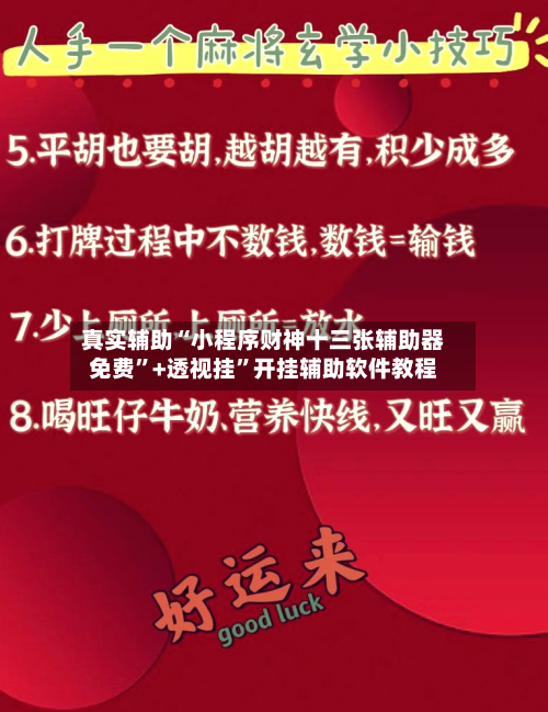 真实辅助“小程序财神十三张辅助器免费”+透视挂	”开挂辅助软件教程-第2张图片
