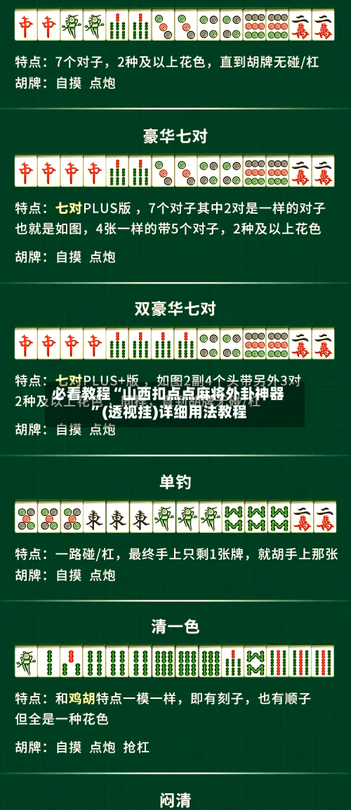 必看教程“山西扣点点麻将外卦神器	”(透视挂)详细用法教程-第1张图片