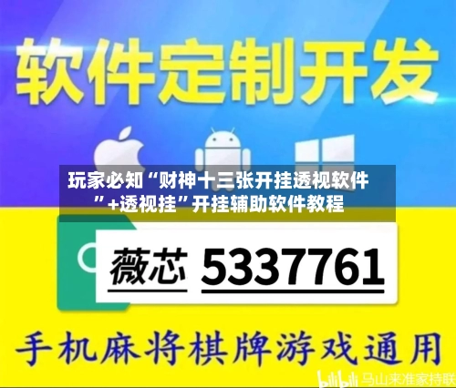 玩家必知“财神十三张开挂透视软件	”+透视挂”开挂辅助软件教程-第1张图片
