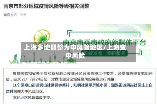 上海多地调整为中风险地区/上海变中风险-第2张图片