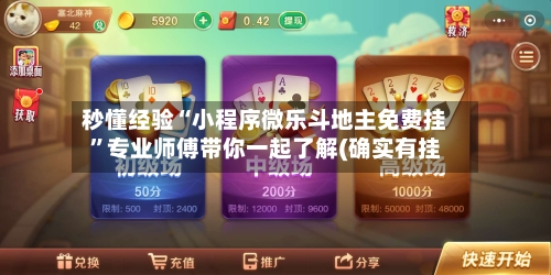秒懂经验“小程序微乐斗地主免费挂”专业师傅带你一起了解(确实有挂-第1张图片