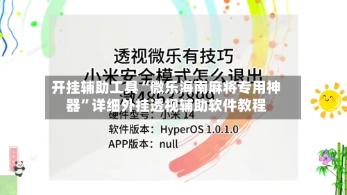 开挂辅助工具“微乐海南麻将专用神器	”详细外挂透视辅助软件教程-第3张图片