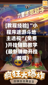 [教程经验]“小程序途游斗地主透视”(免费)开挂辅助教学(最新辅助开挂教程)-第3张图片