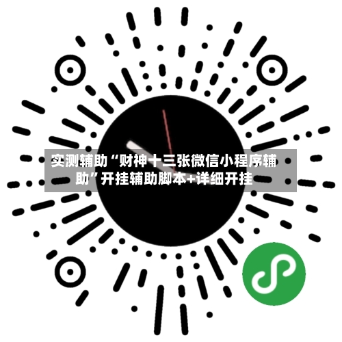 实测辅助“财神十三张微信小程序辅助”开挂辅助脚本+详细开挂-第2张图片