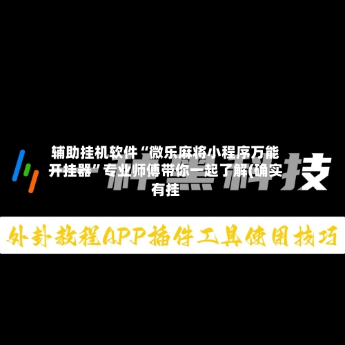 辅助挂机软件“微乐麻将小程序万能开挂器”专业师傅带你一起了解(确实有挂-第3张图片