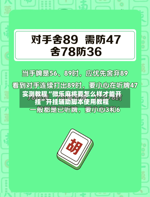 实测教程“微乐麻将要怎么样才能开挂	”开挂辅助脚本使用教程-第2张图片
