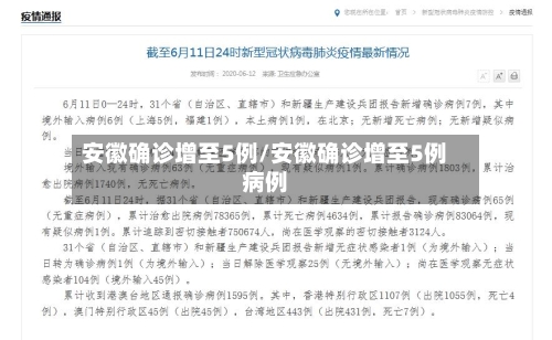 安徽确诊增至5例/安徽确诊增至5例病例-第1张图片