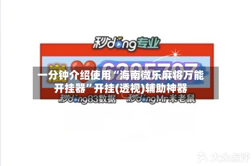 一分钟介绍使用“海南微乐麻将万能开挂器”开挂(透视)辅助神器-第3张图片