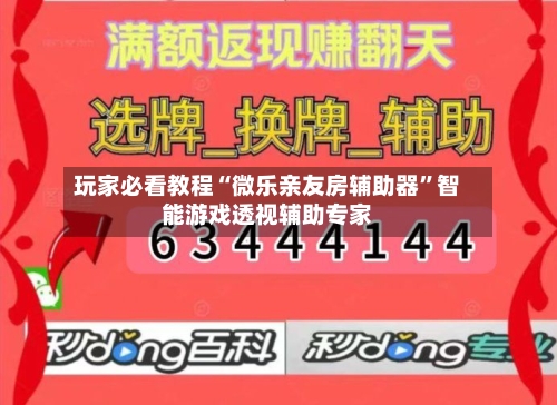玩家必看教程“微乐亲友房辅助器”智能游戏透视辅助专家-第3张图片