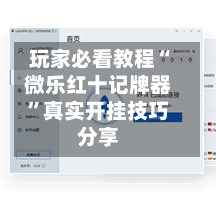 玩家必看教程“微乐红十记牌器”真实开挂技巧分享-第3张图片