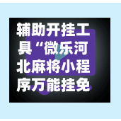 辅助开挂工具“微乐河北麻将小程序万能挂免费版	”(透视)开挂辅助脚本+详细开挂安装教程-第1张图片