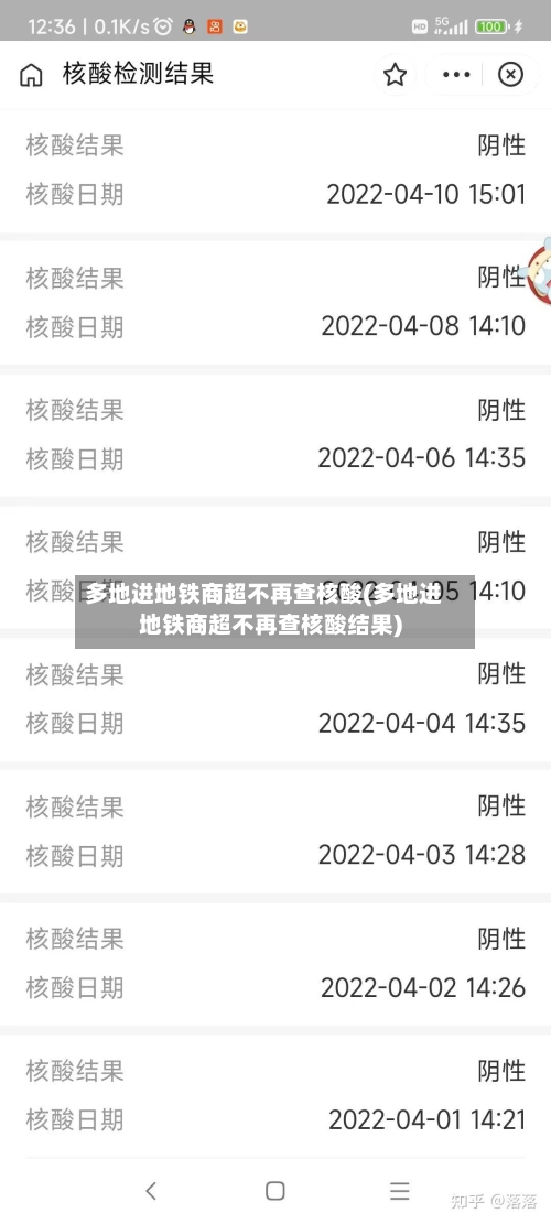 多地进地铁商超不再查核酸(多地进地铁商超不再查核酸结果)-第3张图片