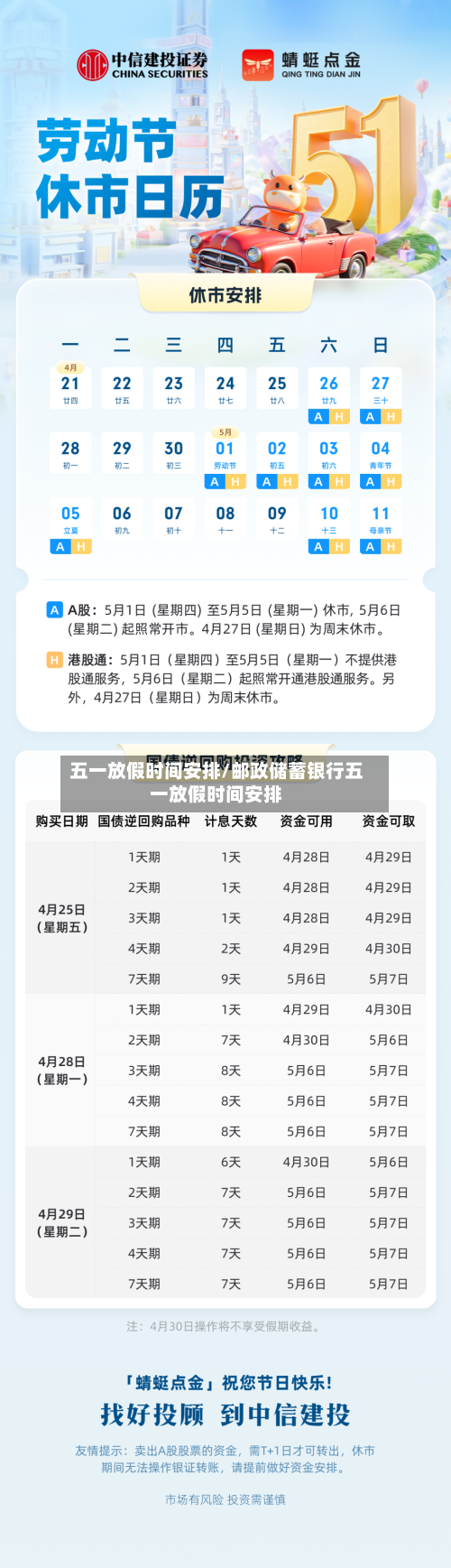 五一放假时间安排/邮政储蓄银行五一放假时间安排-第1张图片